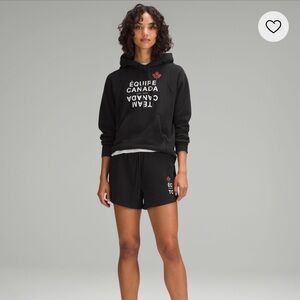 Lululemon high rise shorts 4” fleece relaxed fit size 4,6 new black OCO logo